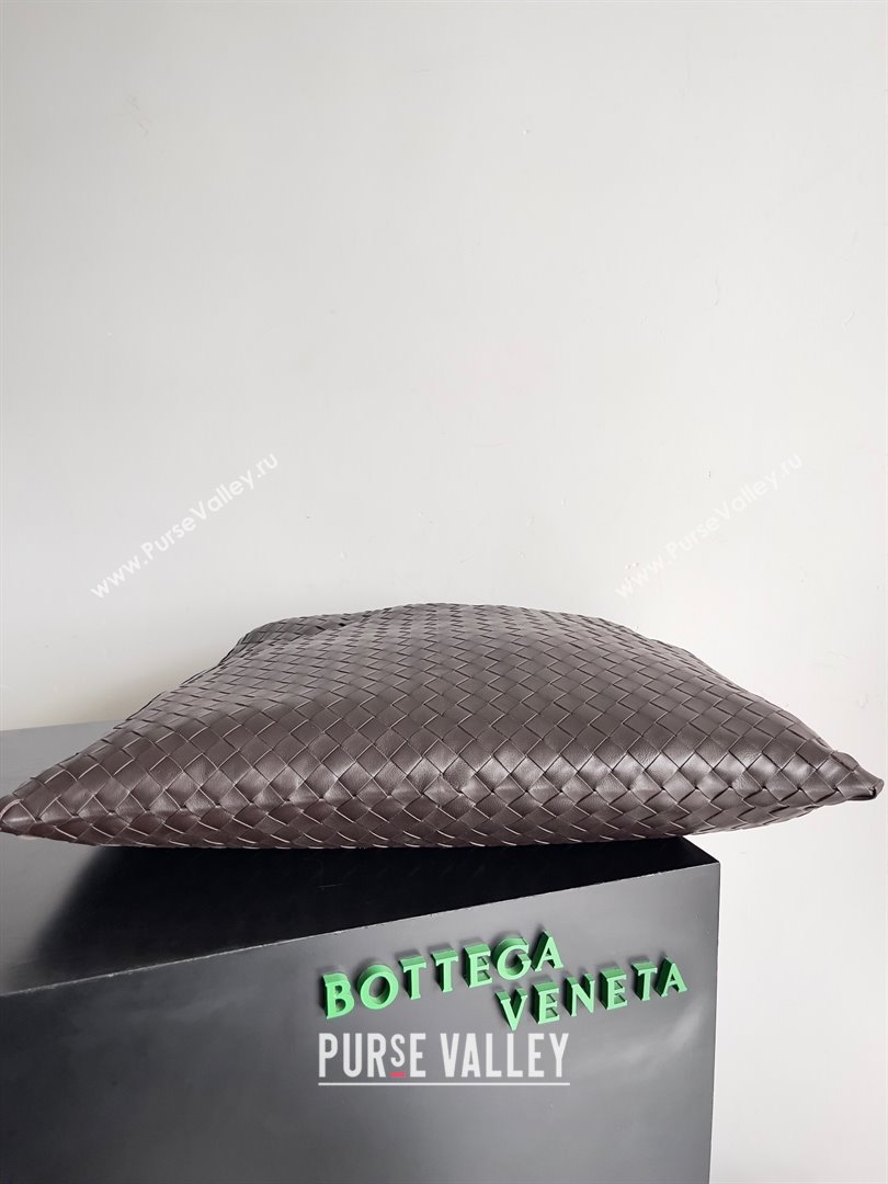 Bottega Veneta Large Hop Intrecciato leather shoulder bag Coffee 2023 (misu-23110203)