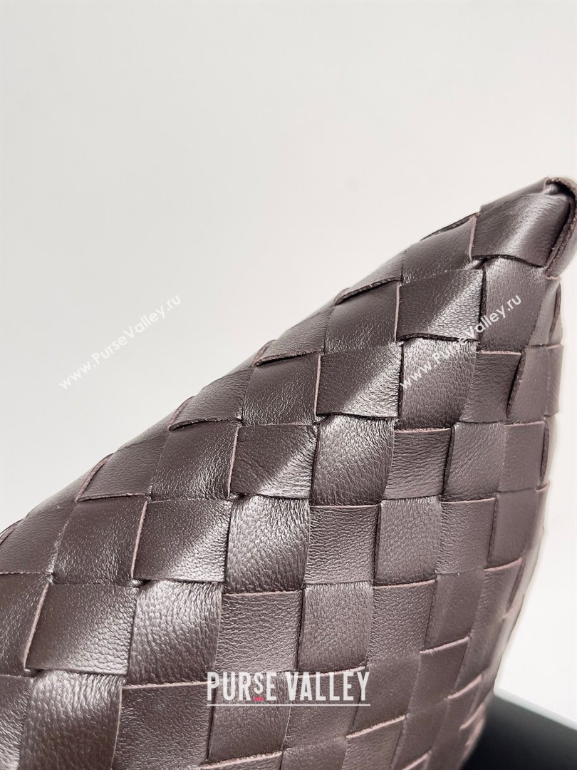 Bottega Veneta Large Hop Intrecciato leather shoulder bag Coffee 2023 (misu-23110203)
