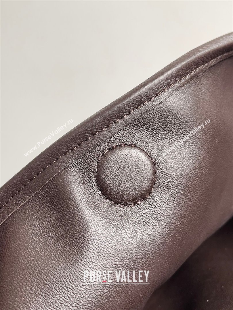 Bottega Veneta Large Hop Intrecciato leather shoulder bag Coffee 2023 (misu-23110203)