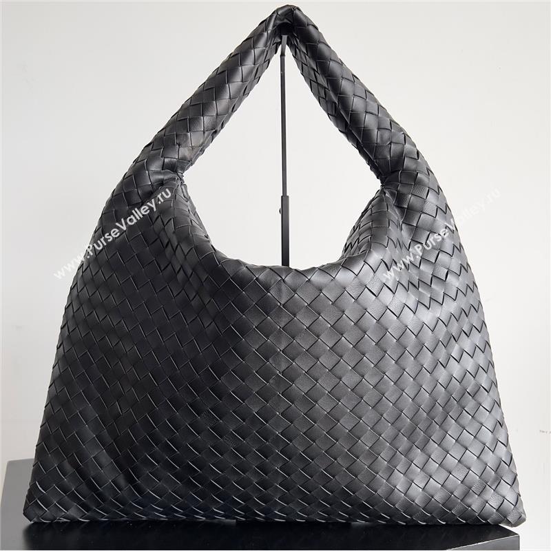 Bottega Veneta Large Hop Intrecciato leather shoulder bag Black 2023 (misu-23110201)