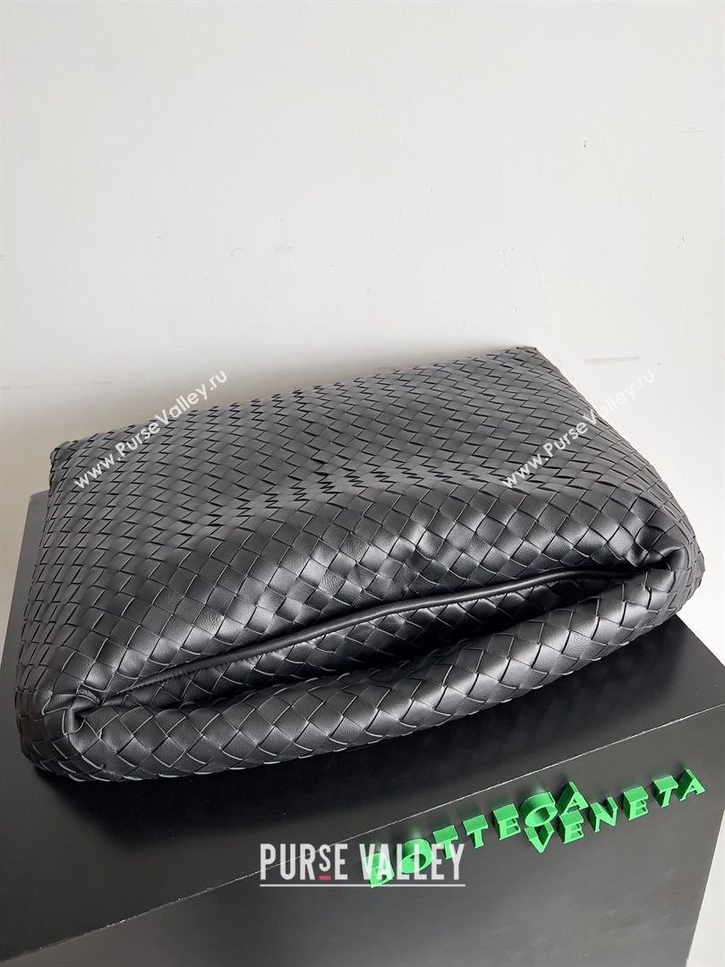 Bottega Veneta Large Hop Intrecciato leather shoulder bag Black 2023 (misu-23110201)
