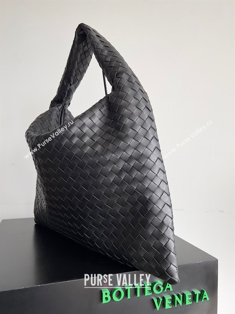Bottega Veneta Large Hop Intrecciato leather shoulder bag Black 2023 (misu-23110201)