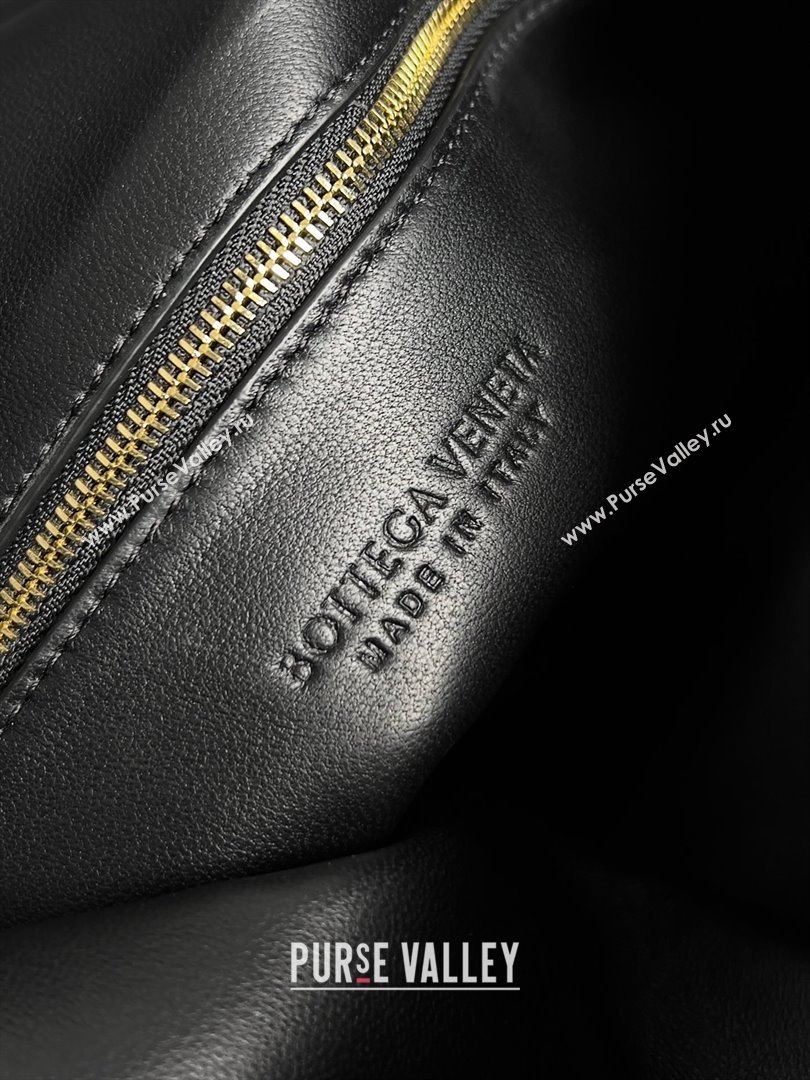 Bottega Veneta Large Hop Intrecciato leather shoulder bag Black 2023 (misu-23110201)