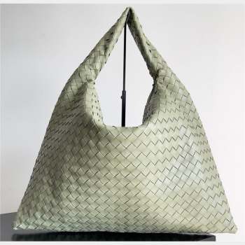 Bottega Veneta Large Hop Intrecciato leather shoulder bag Green 2023 (misu-23110204)