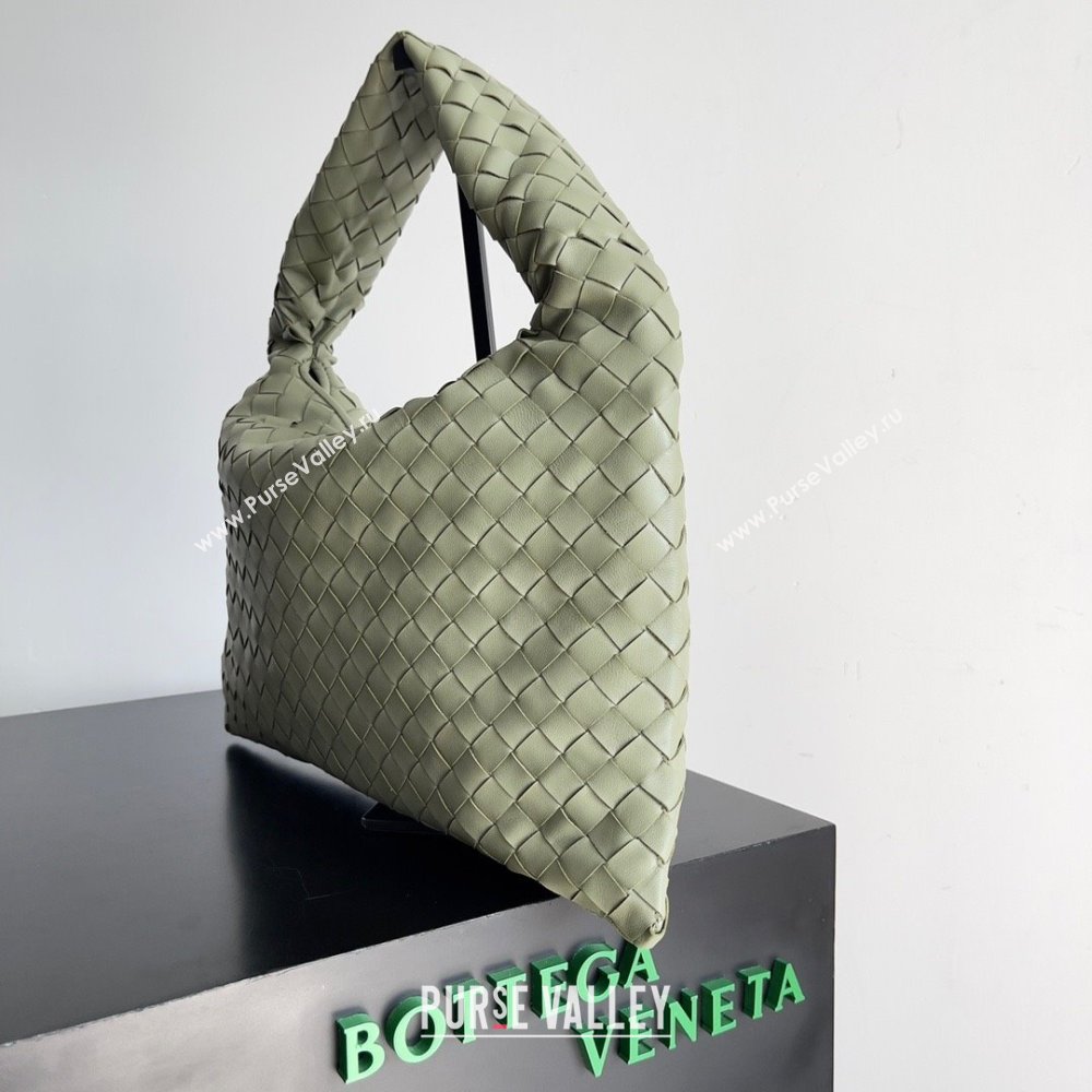 Bottega Veneta Small Hop Intrecciato leather shoulder bag Green 2023 (misu-23110208)