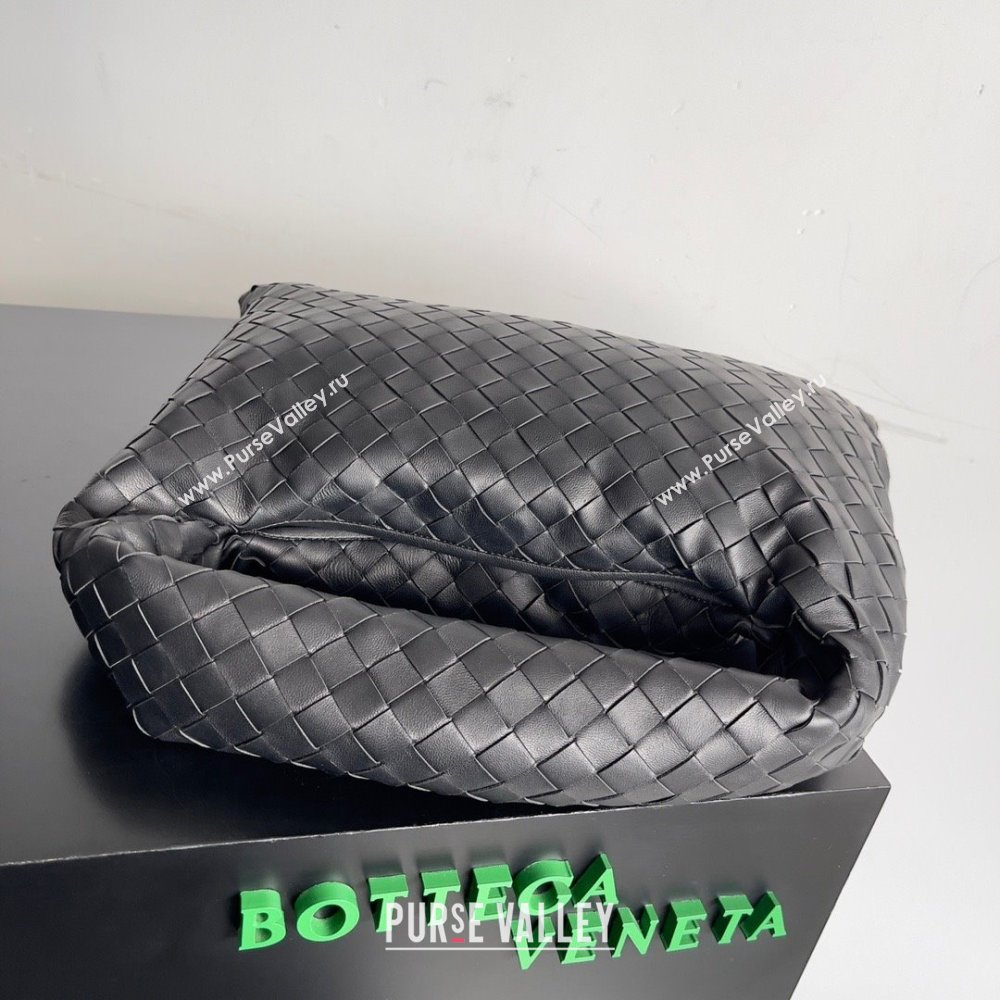 Bottega Veneta Small Hop Intrecciato leather shoulder bag Black 2023 (misu-23110205)