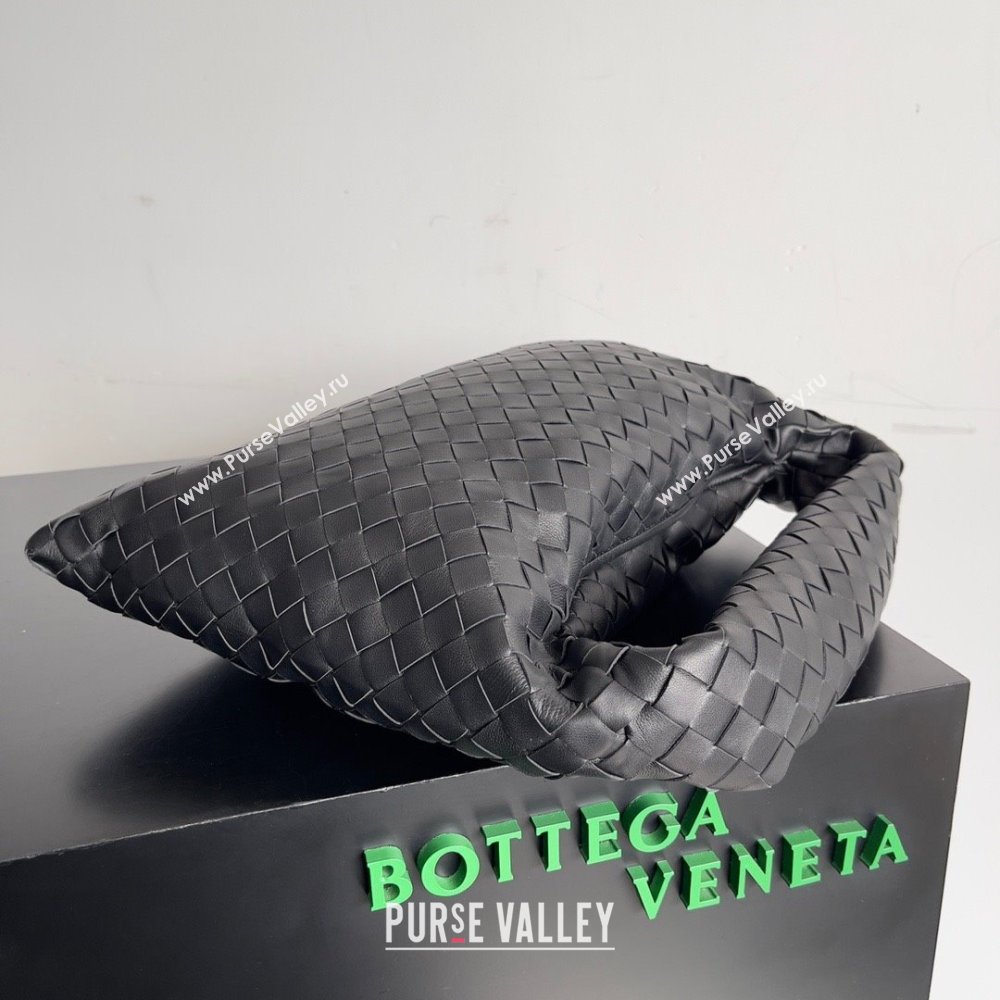 Bottega Veneta Small Hop Intrecciato leather shoulder bag Black 2023 (misu-23110205)