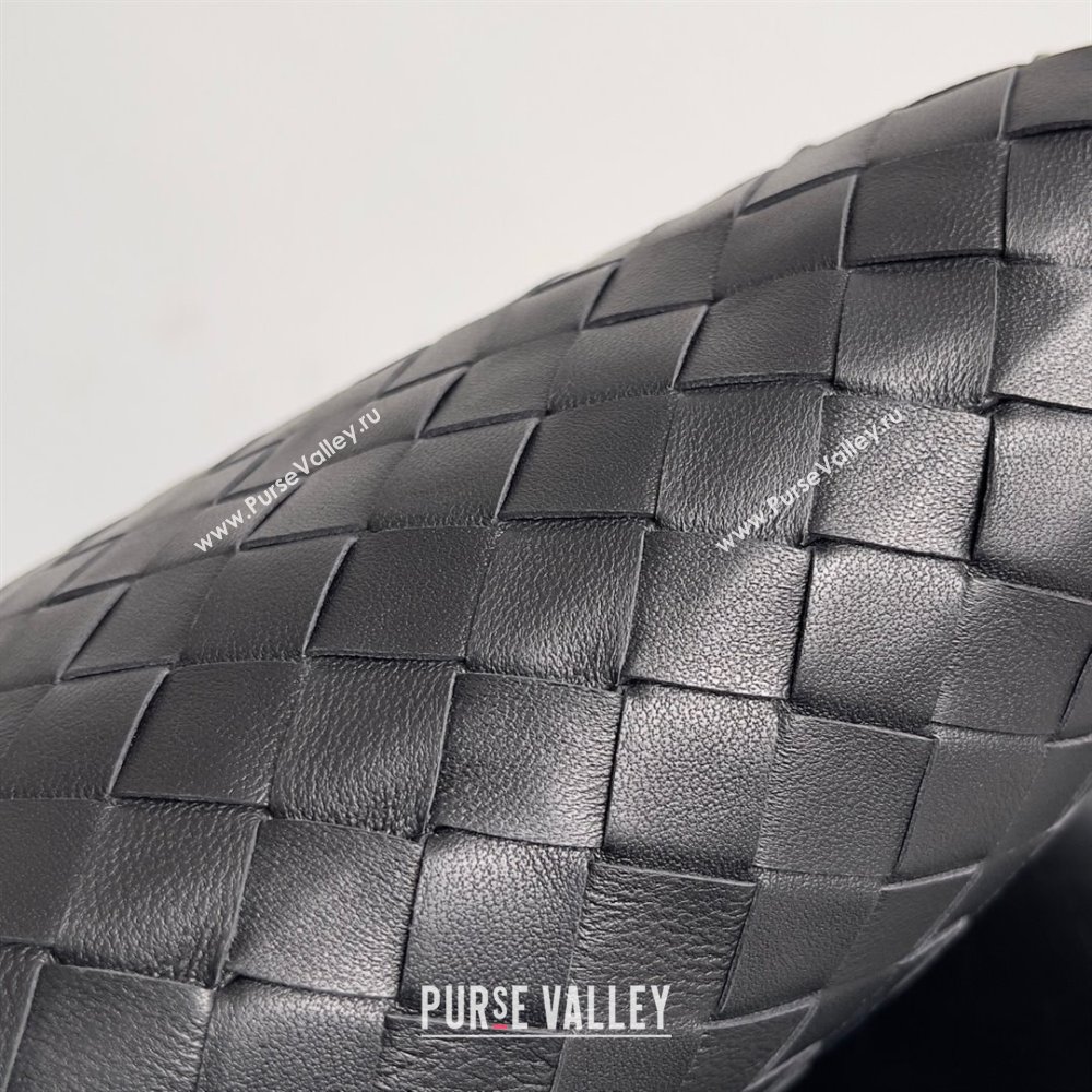 Bottega Veneta Small Hop Intrecciato leather shoulder bag Black 2023 (misu-23110205)
