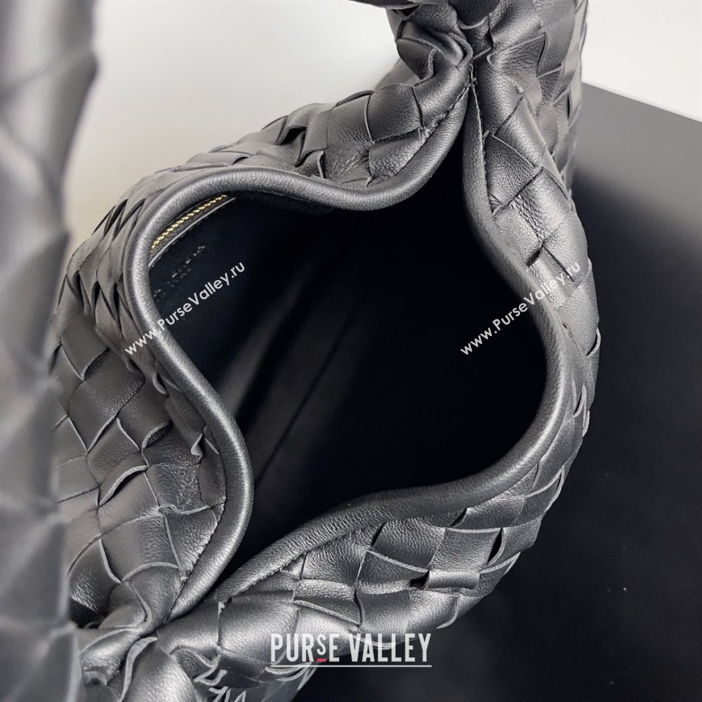 Bottega Veneta Small Hop Intrecciato leather shoulder bag Black 2023 (misu-23110205)