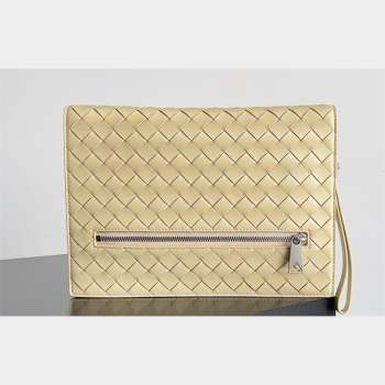 Bottega Veneta Small intrecciato leather document case With Wristlet PORRIDGE 2023 (misu-23110212)