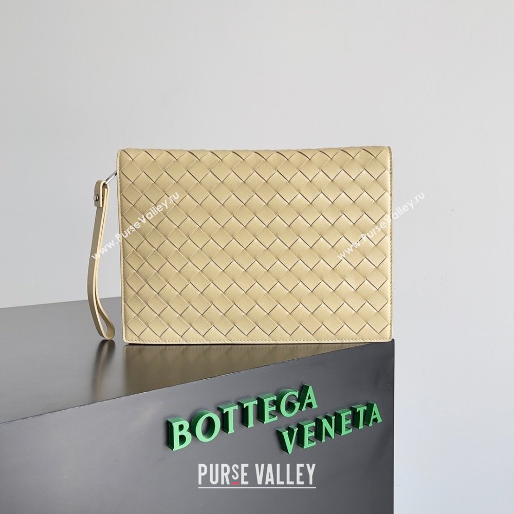 Bottega Veneta Small intrecciato leather document case With Wristlet PORRIDGE 2023 (misu-23110212)
