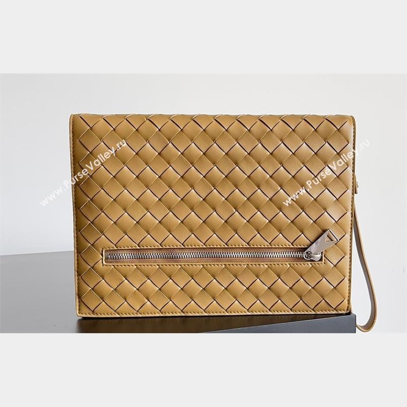 Bottega Veneta Small intrecciato leather document case With Wristlet ACORN 2023 (misu-23110214)