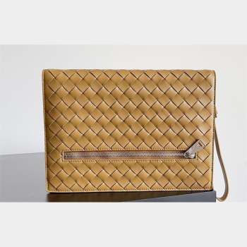 Bottega Veneta Small intrecciato leather document case With Wristlet ACORN 2023 (misu-23110214)