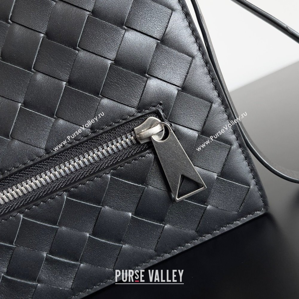 Bottega Veneta Small intrecciato leather document case With Wristlet Black 2023 (misu-23110218)