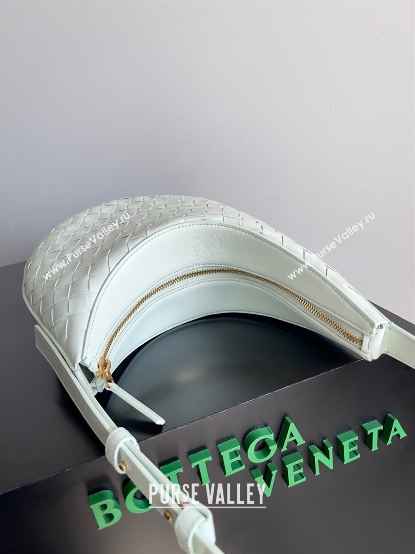 Bottega Veneta Small Drop Intrecciato leather shoulder bag with adjustable strap GLACIER 2023 (misu-23110220)