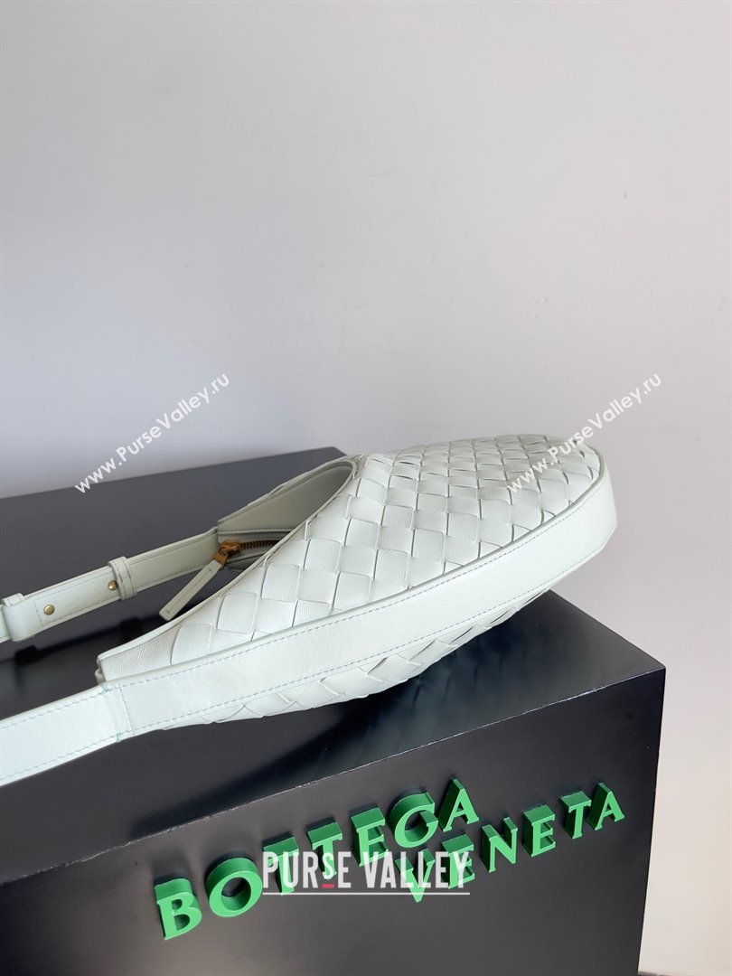 Bottega Veneta Small Drop Intrecciato leather shoulder bag with adjustable strap GLACIER 2023 (misu-23110220)