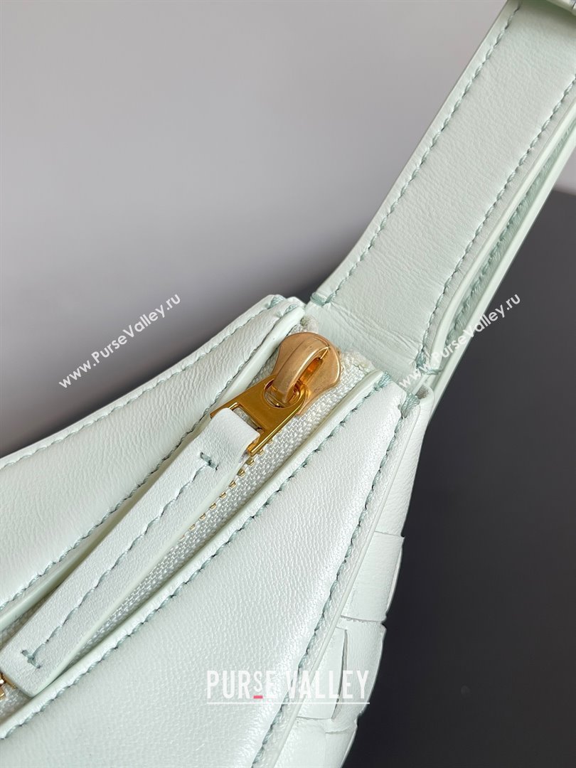 Bottega Veneta Small Drop Intrecciato leather shoulder bag with adjustable strap GLACIER 2023 (misu-23110220)