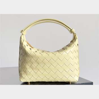 Bottega Veneta Mini Wallace Intrecciato leather shoulder bag CAMOMILE 2023 (misu-23110170)
