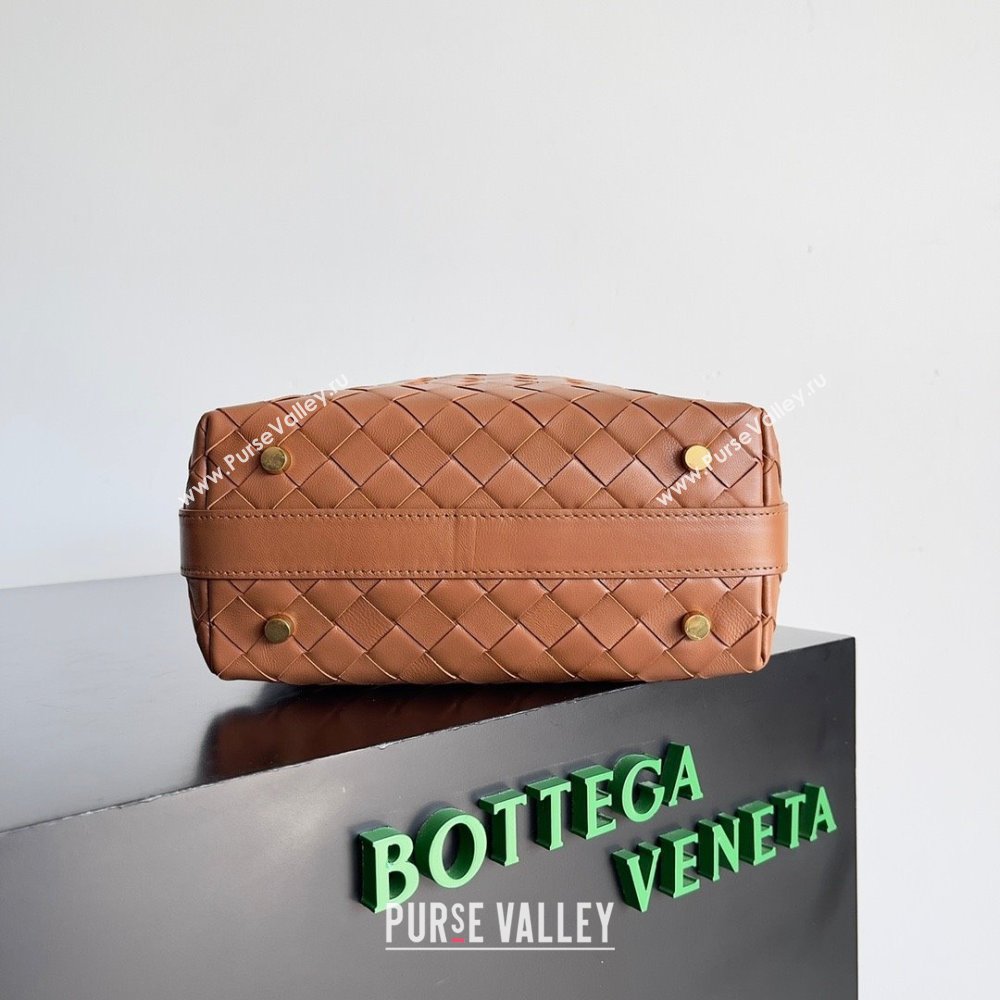 Bottega Veneta Mini Wallace Intrecciato leather shoulder bag Wood 2023 (misu-23110172)
