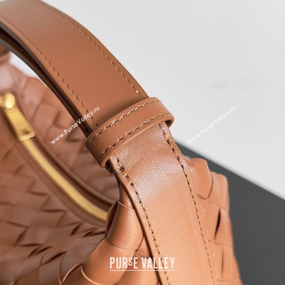 Bottega Veneta Mini Wallace Intrecciato leather shoulder bag Wood 2023 (misu-23110172)