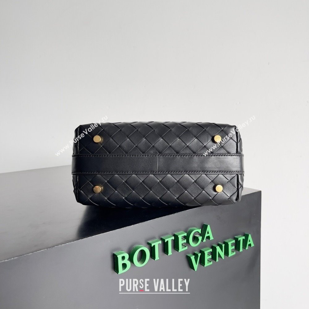 Bottega Veneta Mini Wallace Intrecciato leather shoulder bag Black 2023 (misu-23110173)