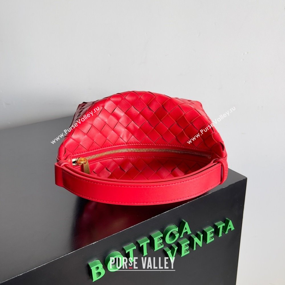 Bottega Veneta Mini Wallace Intrecciato leather shoulder bag Red 2023 (misu-23110175)