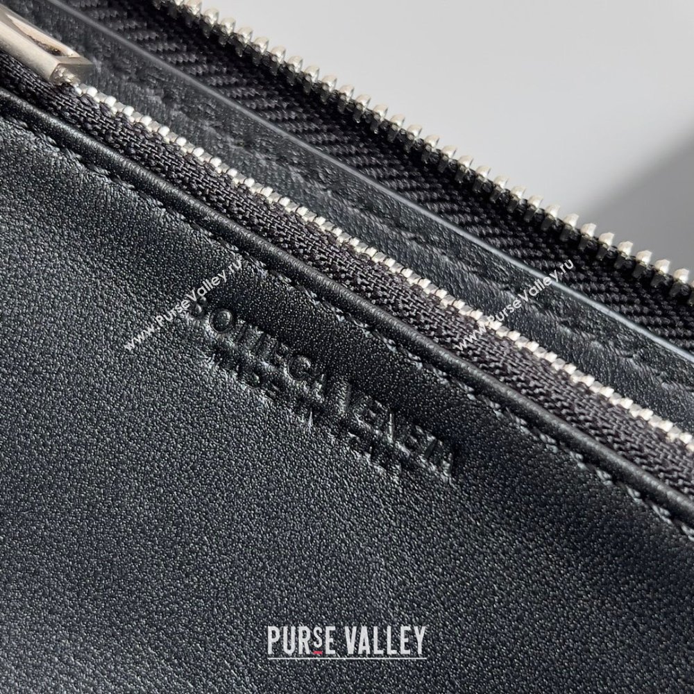 Bottega Veneta Intrecciato Zip Around Wallet Black 2023 (misu-23110164)