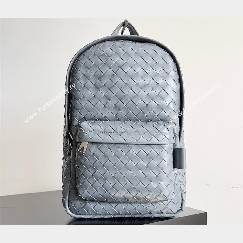 Bottega Veneta Small Intrecciato leather Backpack Bag Gray 2023 (misu-23110151)