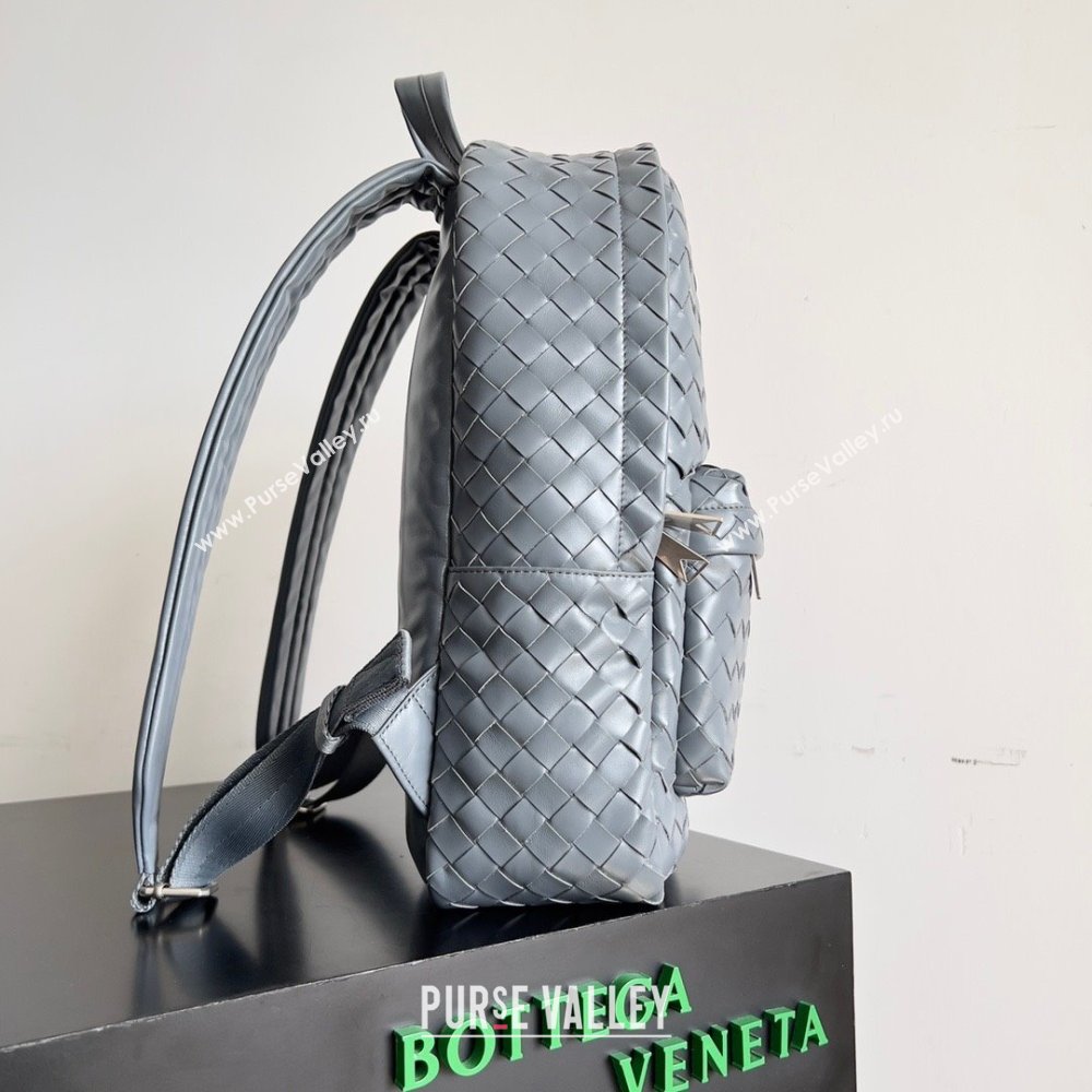 Bottega Veneta Small Intrecciato leather Backpack Bag Gray 2023 (misu-23110151)