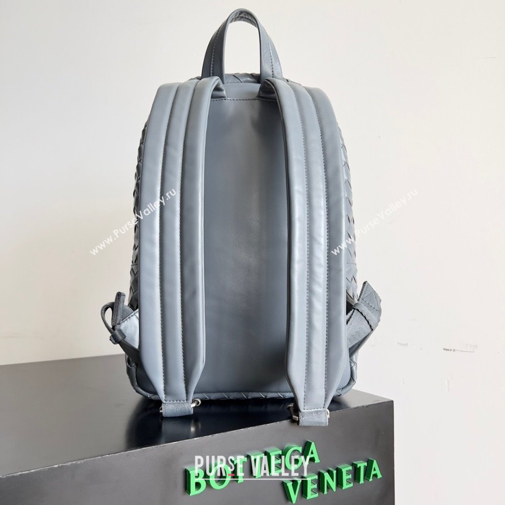 Bottega Veneta Small Intrecciato leather Backpack Bag Gray 2023 (misu-23110151)