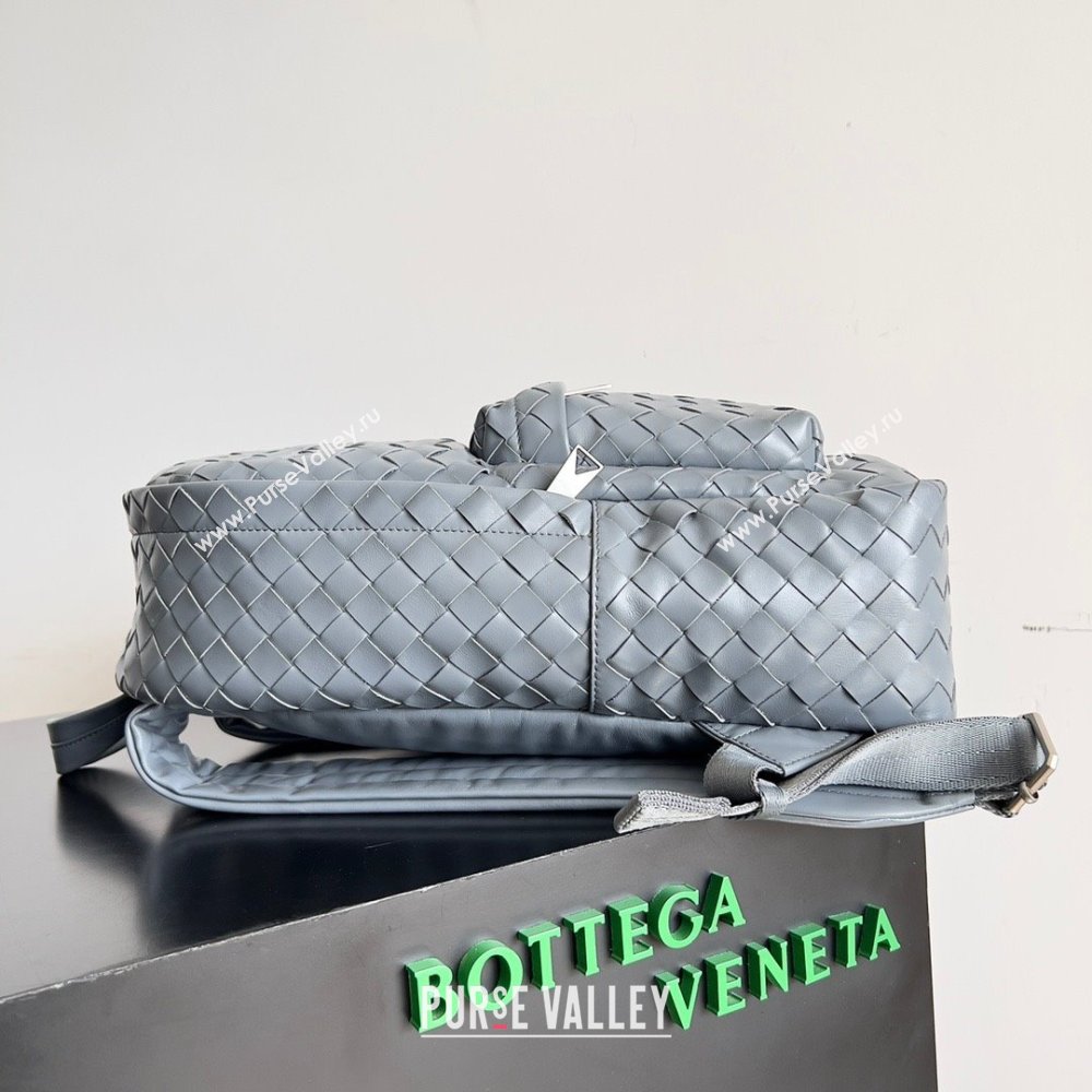 Bottega Veneta Small Intrecciato leather Backpack Bag Gray 2023 (misu-23110151)