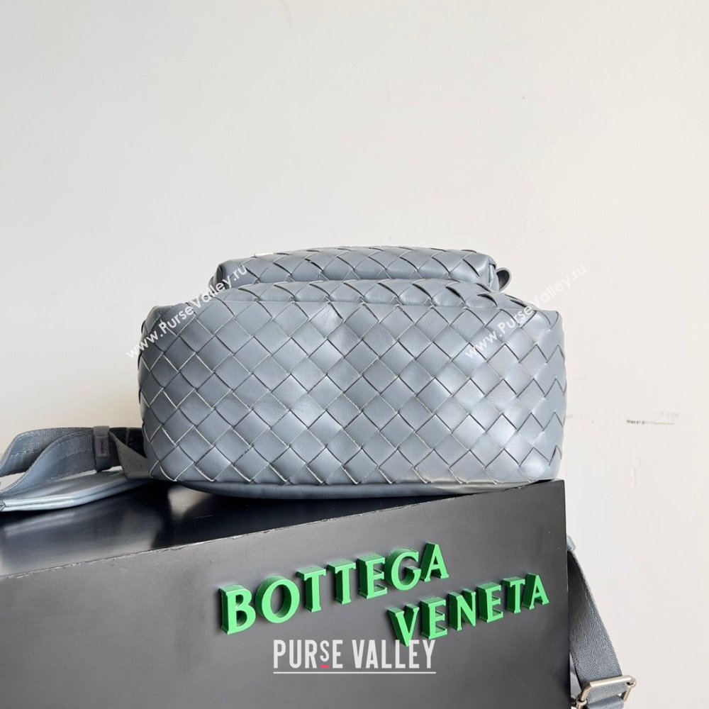 Bottega Veneta Small Intrecciato leather Backpack Bag Gray 2023 (misu-23110151)