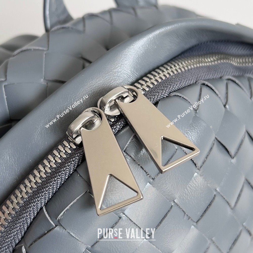 Bottega Veneta Small Intrecciato leather Backpack Bag Gray 2023 (misu-23110151)