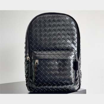 Bottega Veneta Small Intrecciato leather Backpack Bag Black 2023 (misu-23110154)
