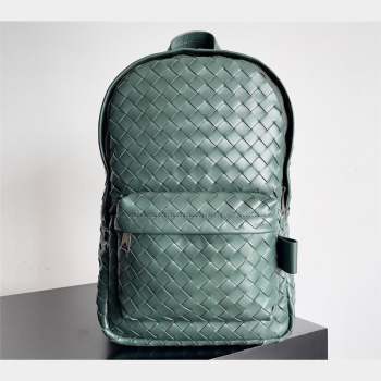 Bottega Veneta Small Intrecciato leather Backpack Bag Dark Green 2023 (misu-23110153)