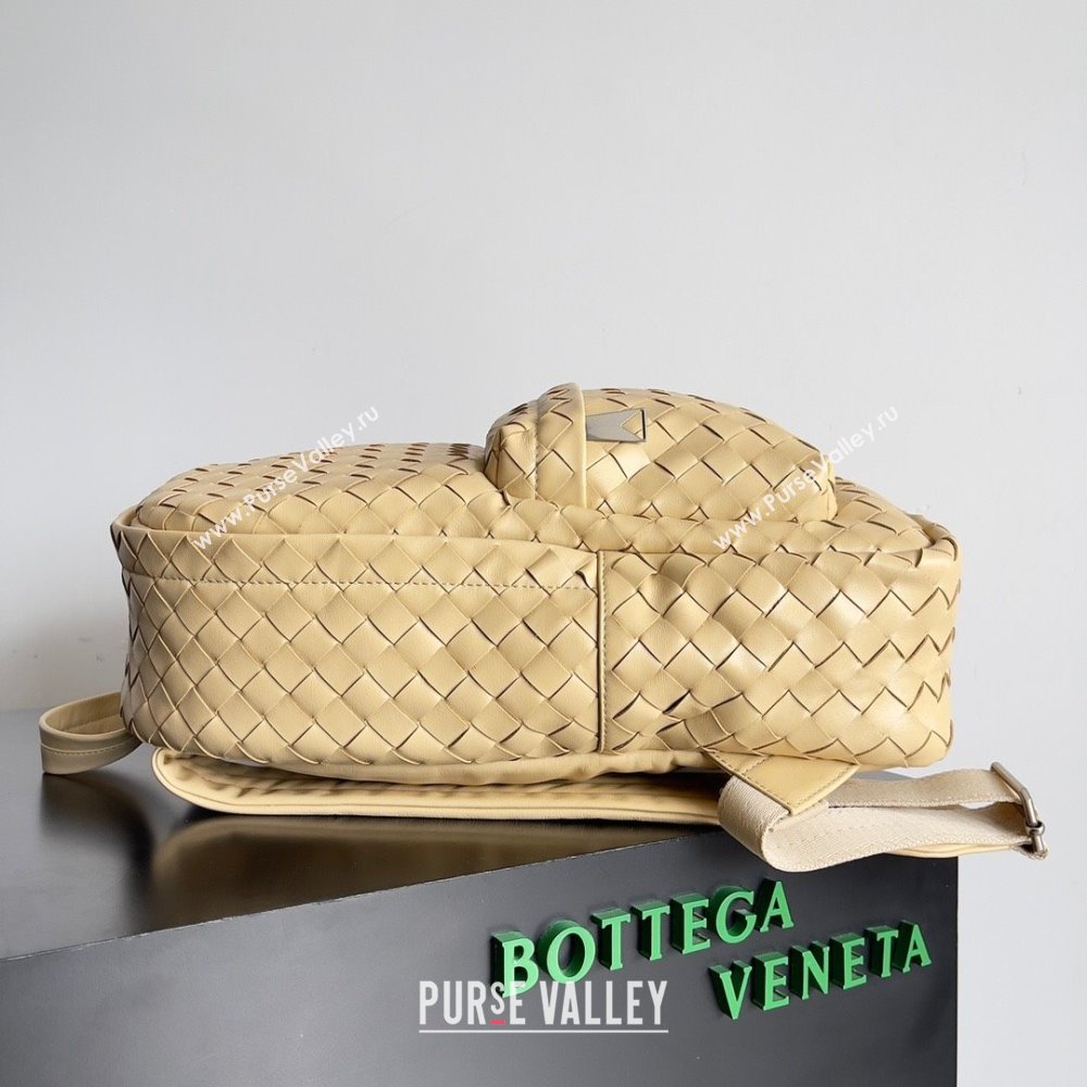 Bottega Veneta Small Intrecciato leather Backpack Bag Beige 2023 (misu-23110156)