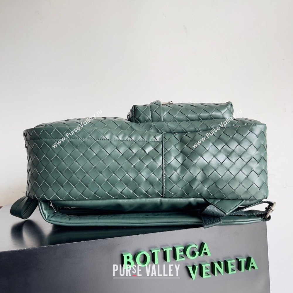 Bottega Veneta Medium Intrecciato leather Backpack Bag Dark Green 2023 (misu-23110144)