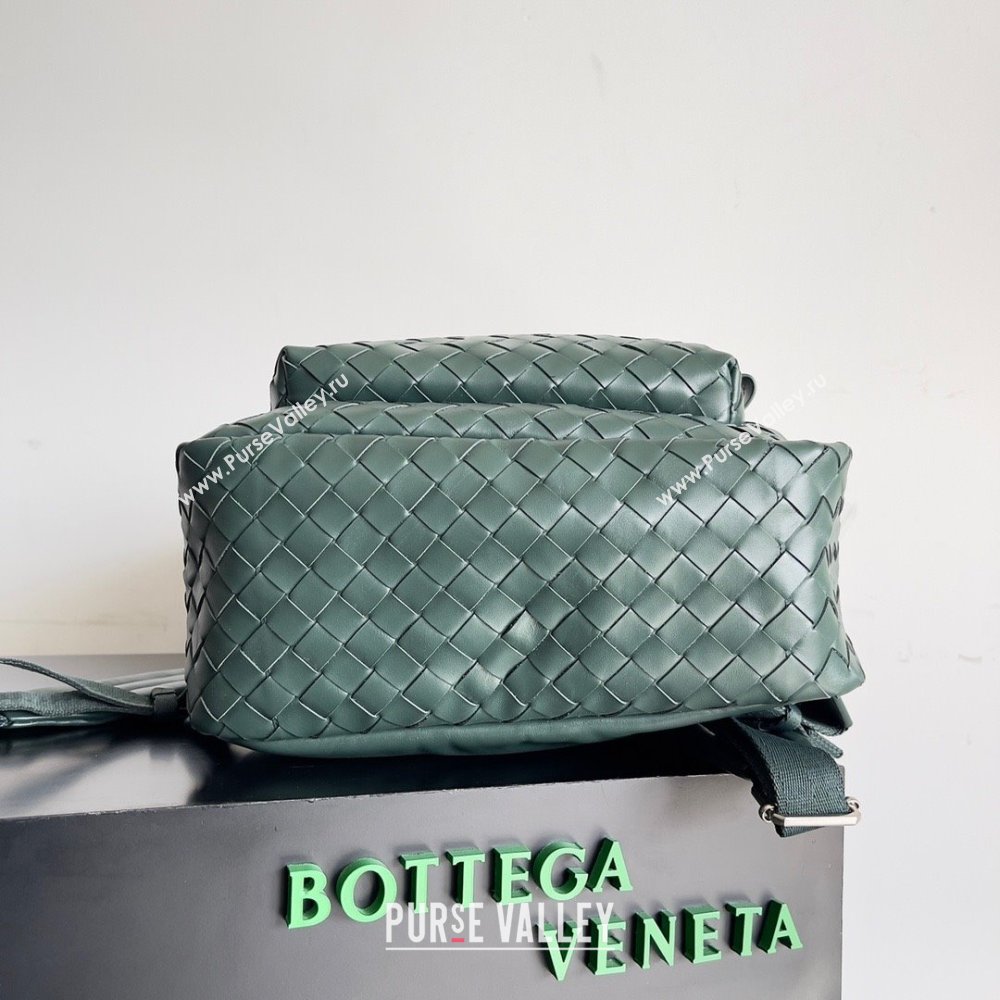 Bottega Veneta Medium Intrecciato leather Backpack Bag Dark Green 2023 (misu-23110144)