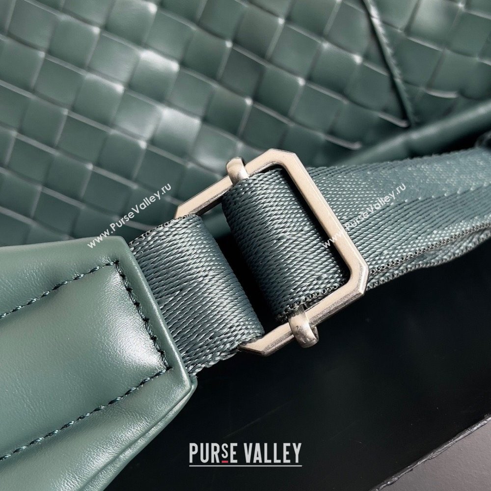 Bottega Veneta Medium Intrecciato leather Backpack Bag Dark Green 2023 (misu-23110144)