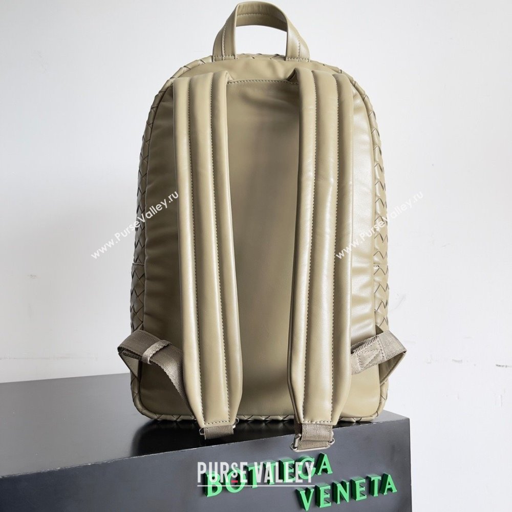 Bottega Veneta Medium Intrecciato leather Backpack Bag TAUPE 2023 (misu-23110146)