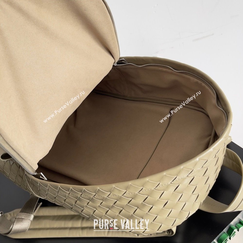 Bottega Veneta Medium Intrecciato leather Backpack Bag TAUPE 2023 (misu-23110146)