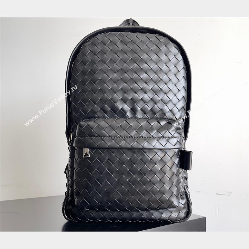 Bottega Veneta Medium Intrecciato leather Backpack Bag Black 2023 (misu-23110147)