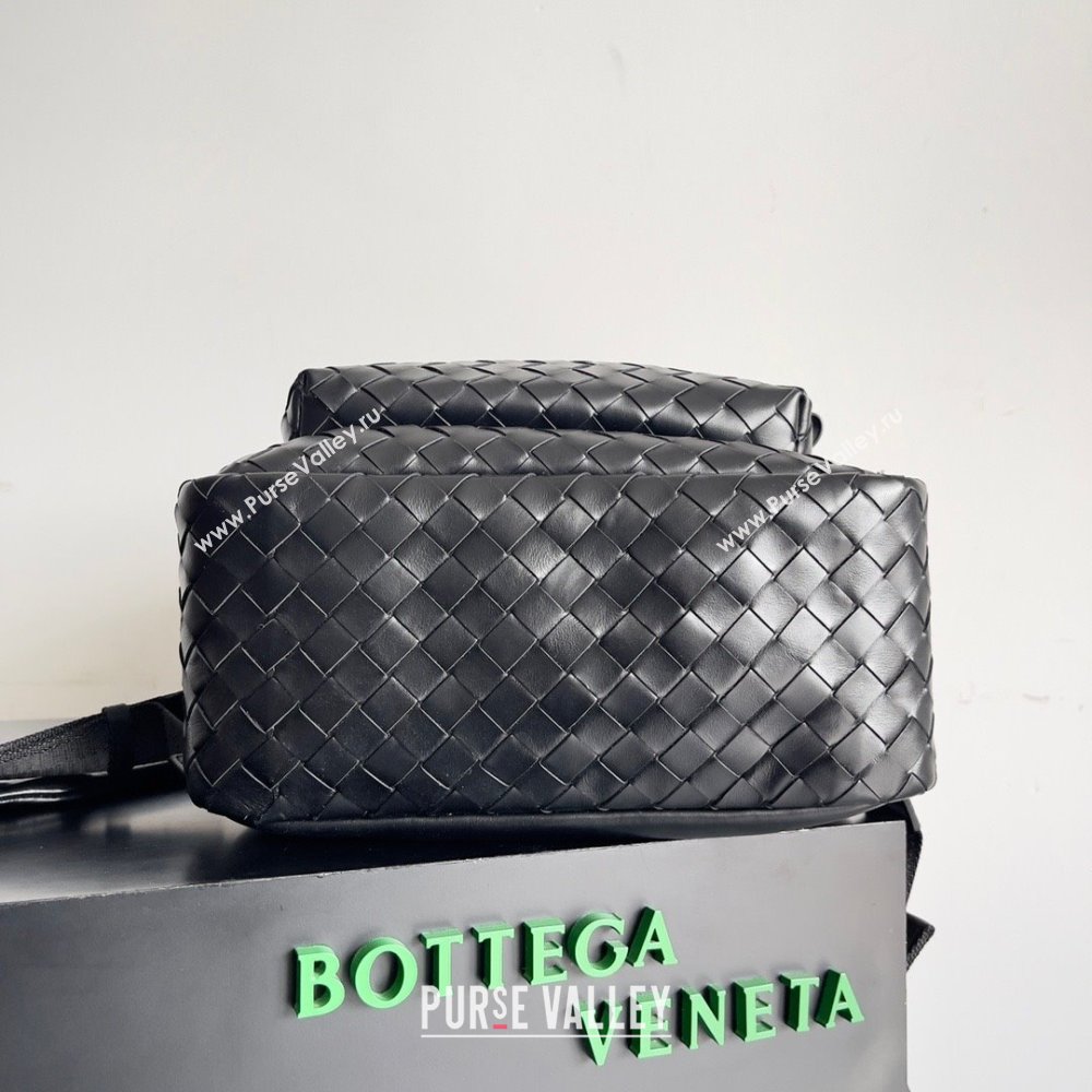Bottega Veneta Medium Intrecciato leather Backpack Bag Black 2023 (misu-23110147)