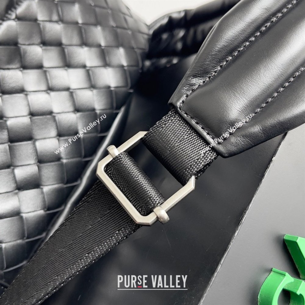 Bottega Veneta Medium Intrecciato leather Backpack Bag Black 2023 (misu-23110147)