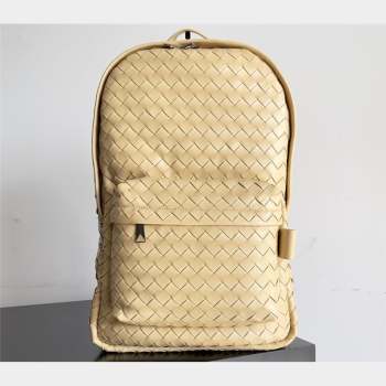 Bottega Veneta Medium Intrecciato leather Backpack Bag Beige 2023 (misu-23110148)