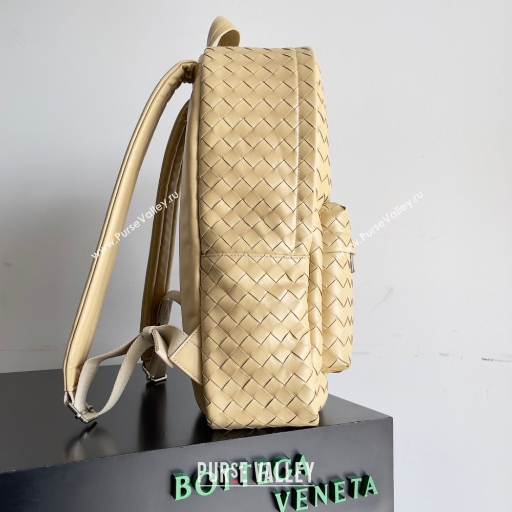 Bottega Veneta Medium Intrecciato leather Backpack Bag Beige 2023 (misu-23110148)