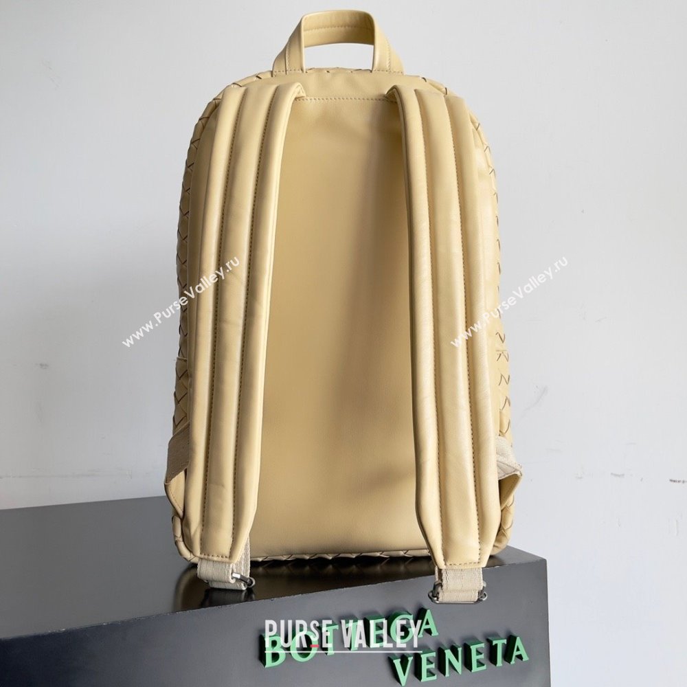 Bottega Veneta Medium Intrecciato leather Backpack Bag Beige 2023 (misu-23110148)