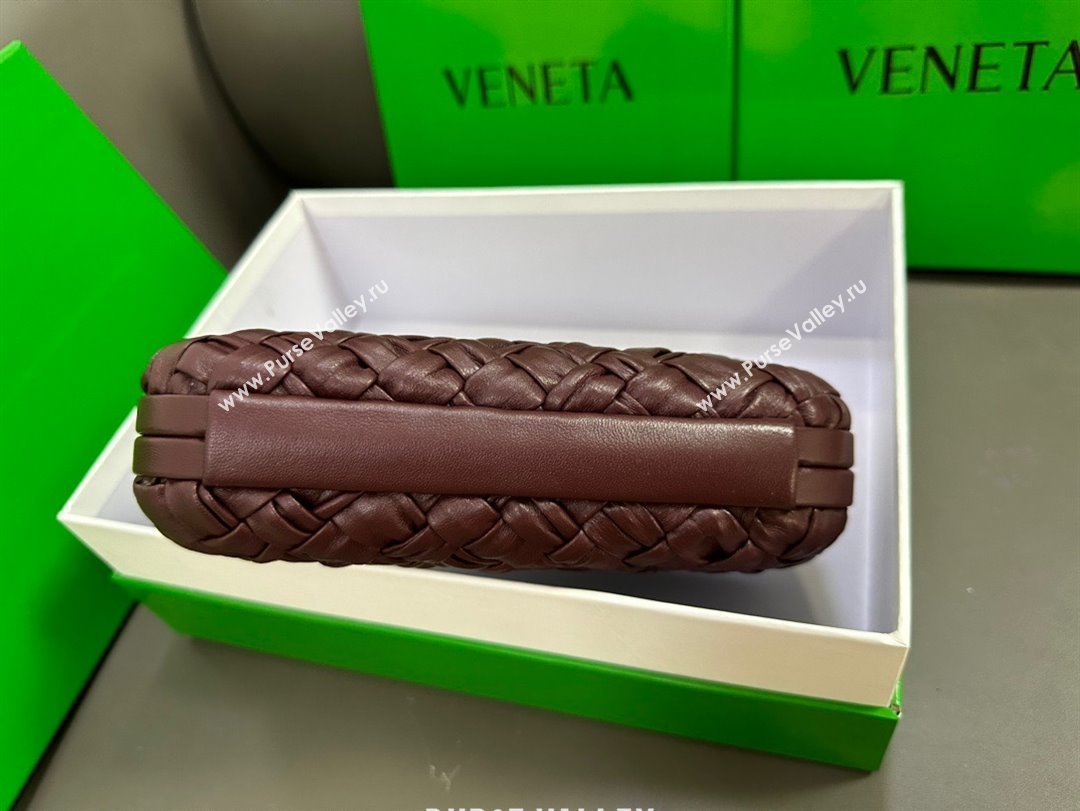 Bottega Veneta Foulard Intreccio leather Knot Minaudiere clutch Bag BAROLO 2023 (misu-23110123)