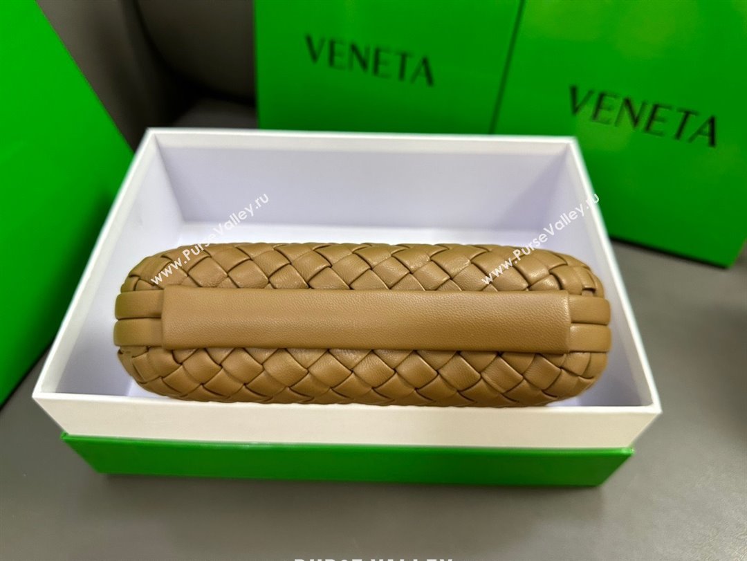 Bottega Veneta Padded Intreccio leather Knot Minaudiere clutch Bag Brown 2023 (misu-23110131)