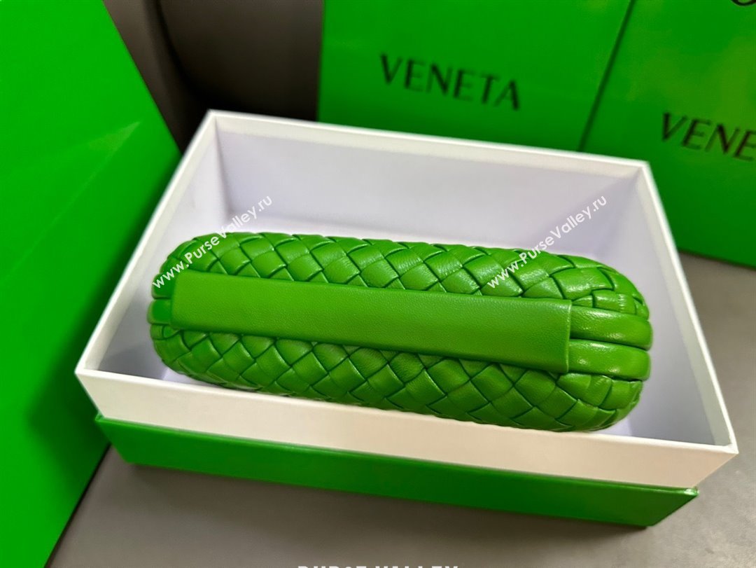 Bottega Veneta Padded Intreccio leather Knot Minaudiere clutch Bag Green 02 2023 (misu-23110133)